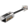 Plug telefonico rj10 antiattorcigliamento per cornetta con cavo 30mm
