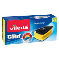 Spugna vileda dibra verde glitzi plus pz.3