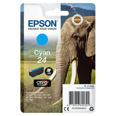 Cartuccia epson serie 24 ciano [c13t24224022]