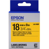 Nastro etichettatrice epson lk5ybp pastel 18x9 nero/giallo [c53s655003]