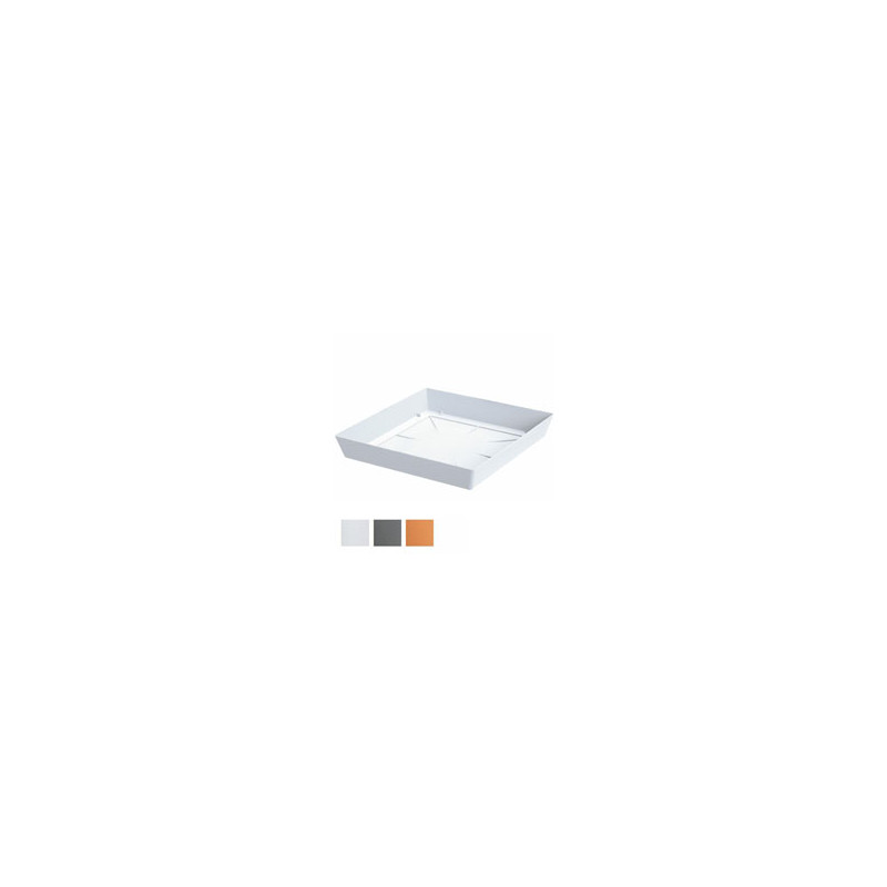 Sottovaso lofly low quadro bianco 17x17 pplast (pz 10) [pplast ]