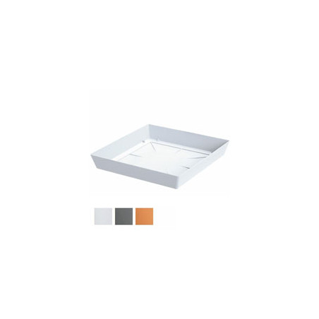 Sottovaso lofly low quadro bianco 17x17 pplast (pz 10) [pplast ]