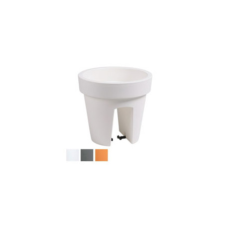 Vaso lofly railing tondo grigio 24 h 22 pplast (pz 5) [pplast ]