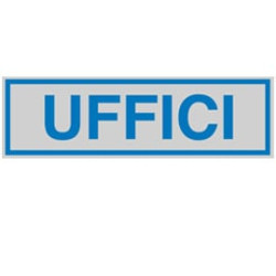 Targhetta adesiva 165x50mm uffici [96674]