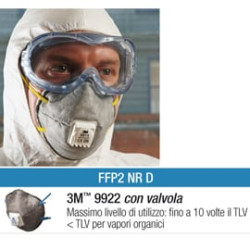 Scatola 10 mascherine 9922 con carboni attivi ffp2 [89620]