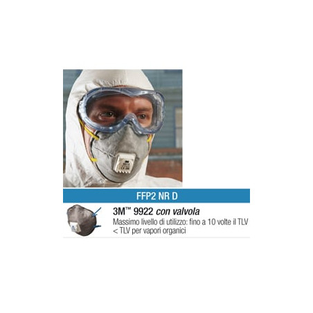 Scatola 10 mascherine 9922 con carboni attivi ffp2 [89620]
