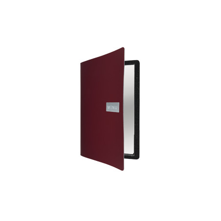 Porta menu' a4-24x33cm bordeaux royal con 1 inserto doppio