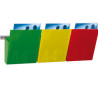 Kit vision kanban l75cm con 3 tasche a4 colorate [1002127]
