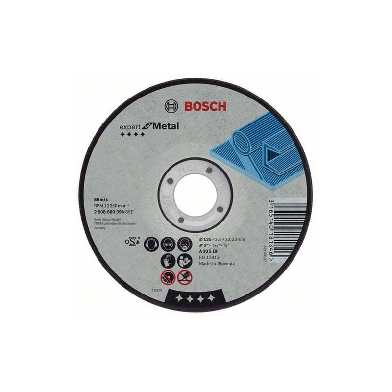 Disco abrasivo da taglio bosch expert metallo 180 x 3 mm [2608600321]