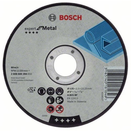 Disco abrasivo da taglio bosch expert metallo 230 x 3 mm [2608600226]