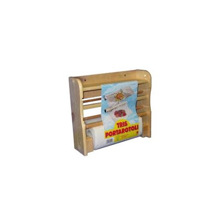 Portarotolo machx legno a parete naturale cm.33x9 h.29 [machx]
