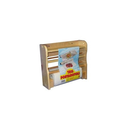 Portarotolo machx legno a parete noce cm.33x9 h.29 [machx]