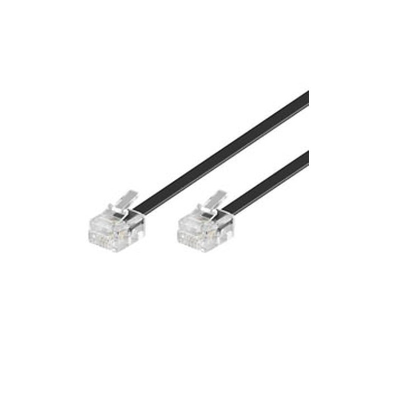 Cavo di rete goobay 6p4c rj11 6m nero [50318]