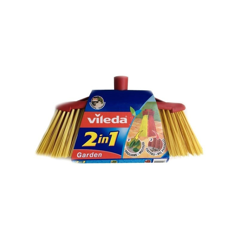 Scopa vileda 2in1 da giardino giallo/rosso [ahvild128763000]