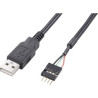 Akasa usb 2.0 cavo di collegamento [1x spina a usb 2.0 - 1x spina