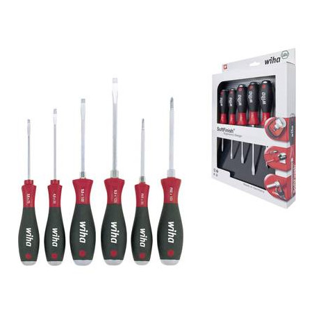 Kit cacciaviti officina e meccanica 6 parti wiha 530hk6 taglio, croce