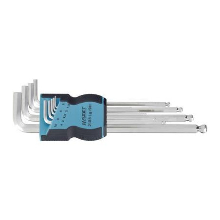 Kit di chiavi a brugola brugola interna 9 parti hazet 2105lg/9h [2105lg/9h]
