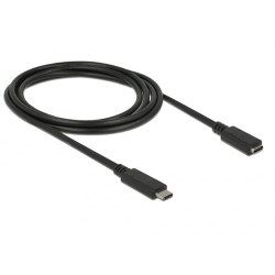 Delock superspeed usb 2m usb c usb c maschio femmina nero cavo usb