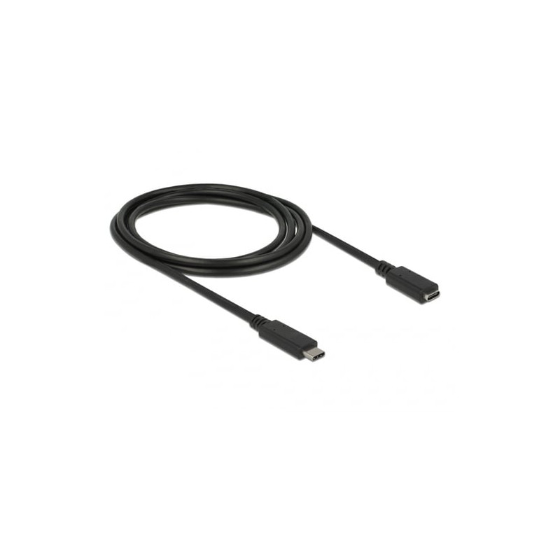 Delock superspeed usb 2m usb c usb c maschio femmina nero cavo usb