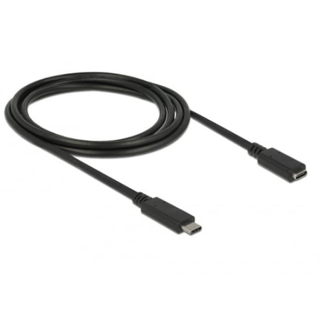 Delock superspeed usb 2m usb c usb c maschio femmina nero cavo usb