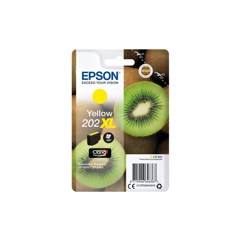 Epson singlepack yellow 202xl claria premium ink 8.5ml giallo 650pagine