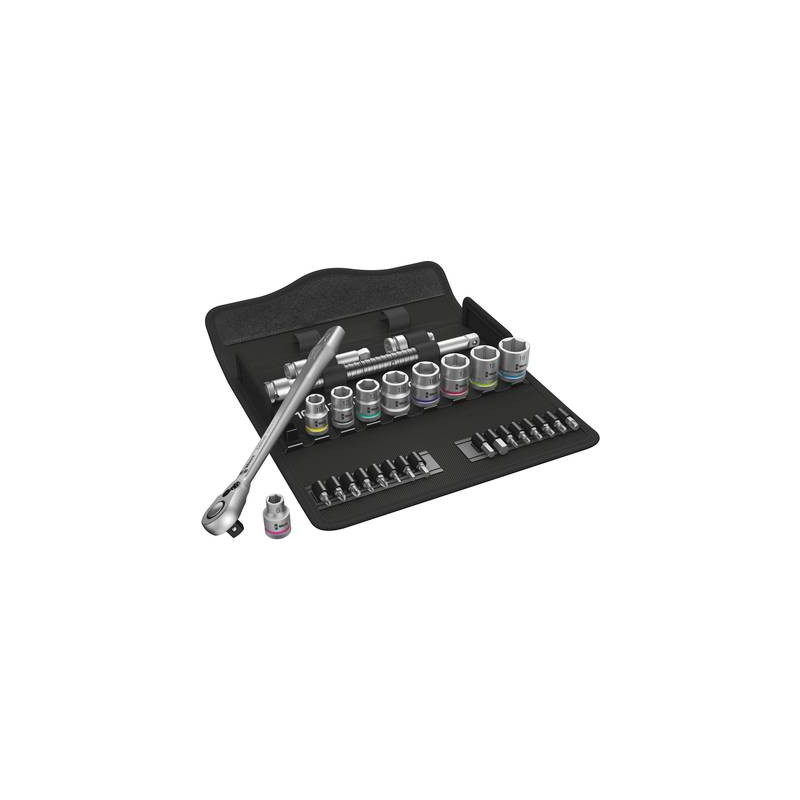 Kit di chiavi a bussola metrico 3/8 (10 mm) 29 parti wera zyklop