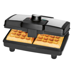 Macchina per waffle clatronic wa 3606 2waffle 800w nero, acciaio