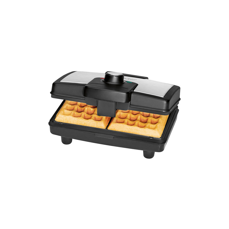 Macchina per waffle clatronic wa 3606 2waffle 800w nero, acciaio