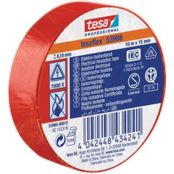 Nastro isolante tesa? 53988 rosso (l x l) 10 m x 15 mm tesa 53988-00015-00