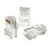 Plug a-lan rj45 utp cat.5e standard 100pz trasparente [wt001op]