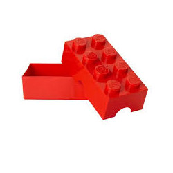 Contenitore portapranzo lego con 8 inserti rosso brillante [40231730]