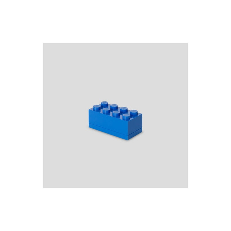 Contenitore a mattoncino lego mini box con 8 inserti (blu brillante)