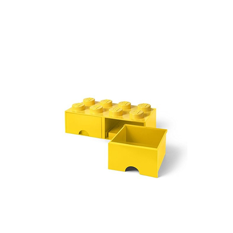 Contenitore a mattoncino lego mini box con 8 inserti a doppio cassetto