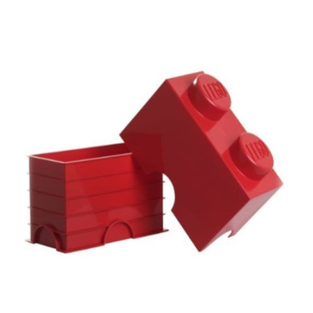 Contenitore mattoncino lego 2 bottoncini (rosso brillante) [40021730]