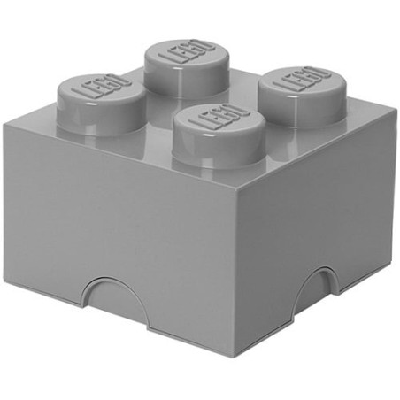 Contenitore mattoncino lego 4 bottoncini grigio pietra [40031740]