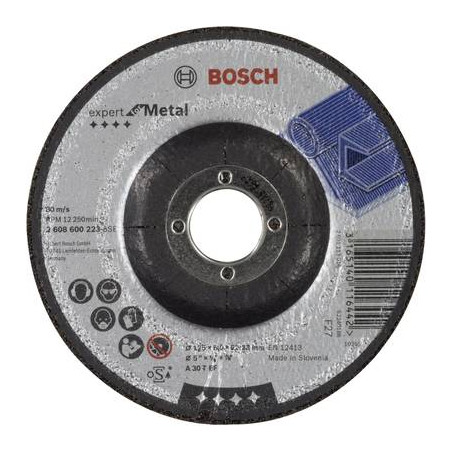 Disco di sgrossatura con centro depresso 125 mm 22.23 mm bosch accessories