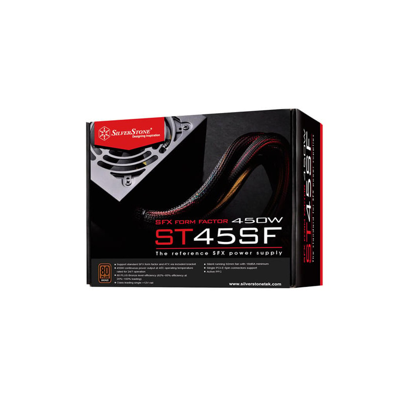 Alimentatore 450w silverstone sfx psu sst-st45sf v 3.0, (80+