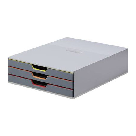 Durable cassettiera 760327 grigio din a4, din c4, folio, letter numero