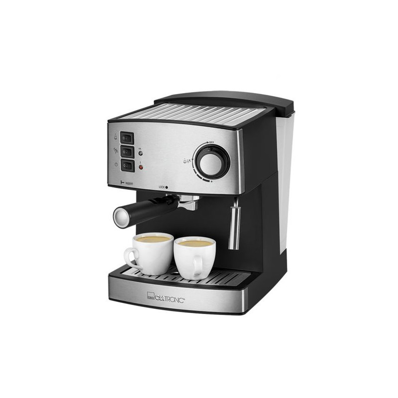 Macchina da caffe clatronic vollauto es 3643 nero/acciaio inossidabile