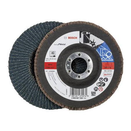 Disco lamellare best for metal, supporto in fibra bosch accessories