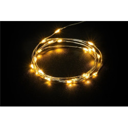 Luci natalizie goobay da interno a batteria 20 led cavo silver con