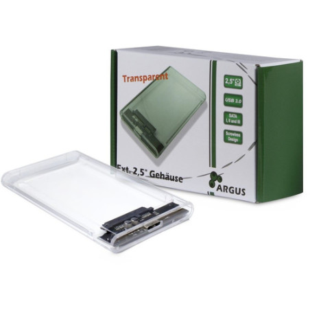 Box hdd/ssd inter-tech argus gd-25000 2,5" transparente