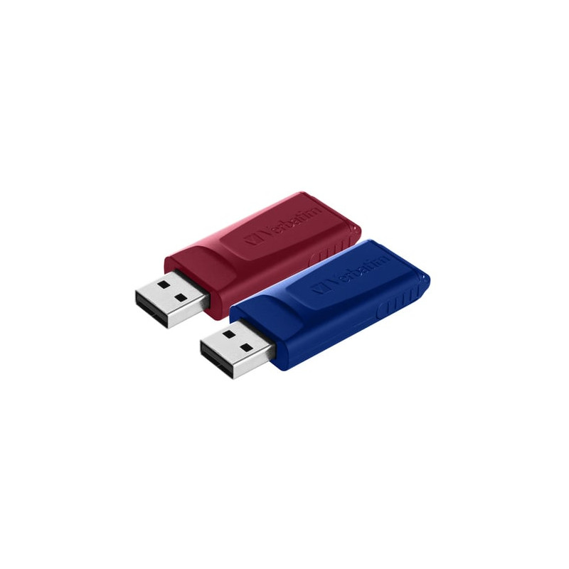 Pen drive 16gb verbatim slider usb2.0 2 pezzi [49327]