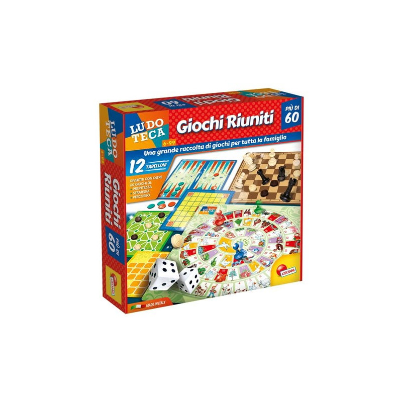 Lisciani 57023 ludoteca giochi riuniti - 60 giochi