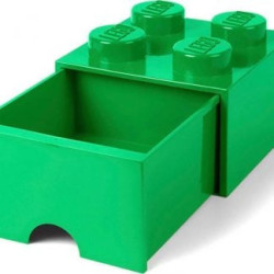 Contenitore portagiochi room copenhagen - lego brick 4 verde