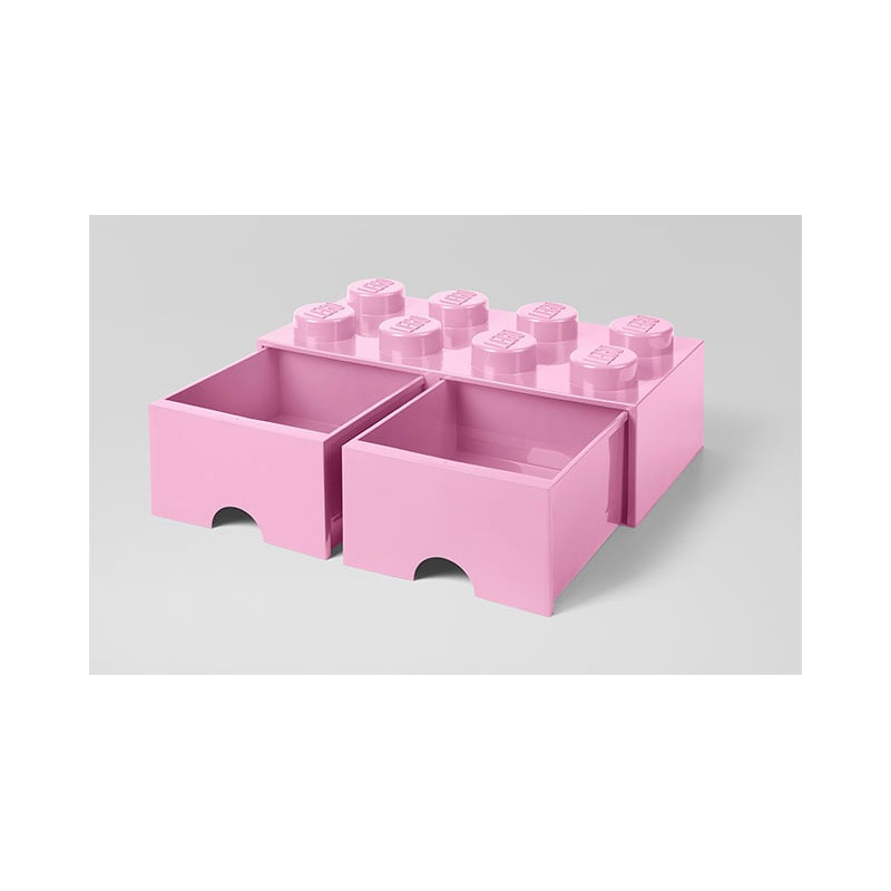 Contenitore portagiochi room copenhagen mattoncino lego 8 rosa [rc40061738]