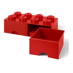 Contenitore portagiochi room copenhagen lego 8inserti rosso [rc40061730]