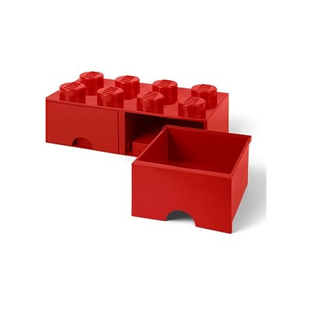 Contenitore portagiochi room copenhagen lego 8inserti rosso [rc40061730]