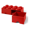 Contenitore portagiochi room copenhagen lego 8inserti rosso [rc40061730]