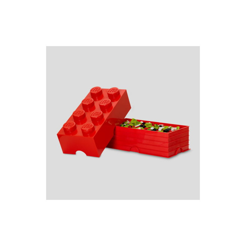 Contenitore room copenhagen mattone lego brick da 8 rosso [rc40041730]